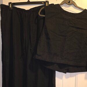 Linen blend pant set